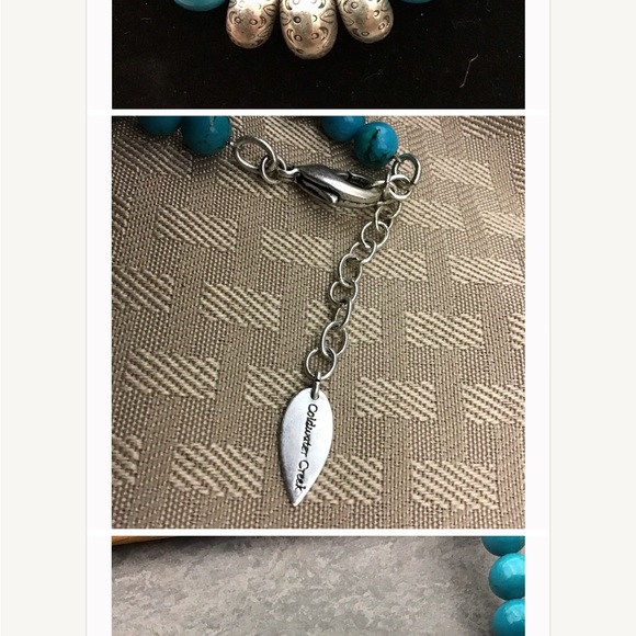 NWOT Beautiful Silver and Turquoise Necklace - Picture 6 of 7